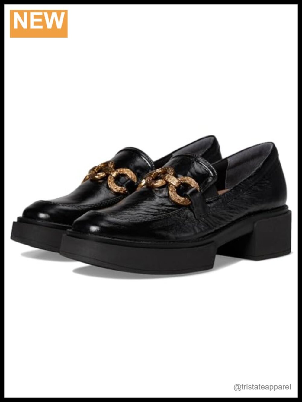 Womens Sheena Slip-On Flats PU Upper Gold Hardware Casual Loafer Shoes